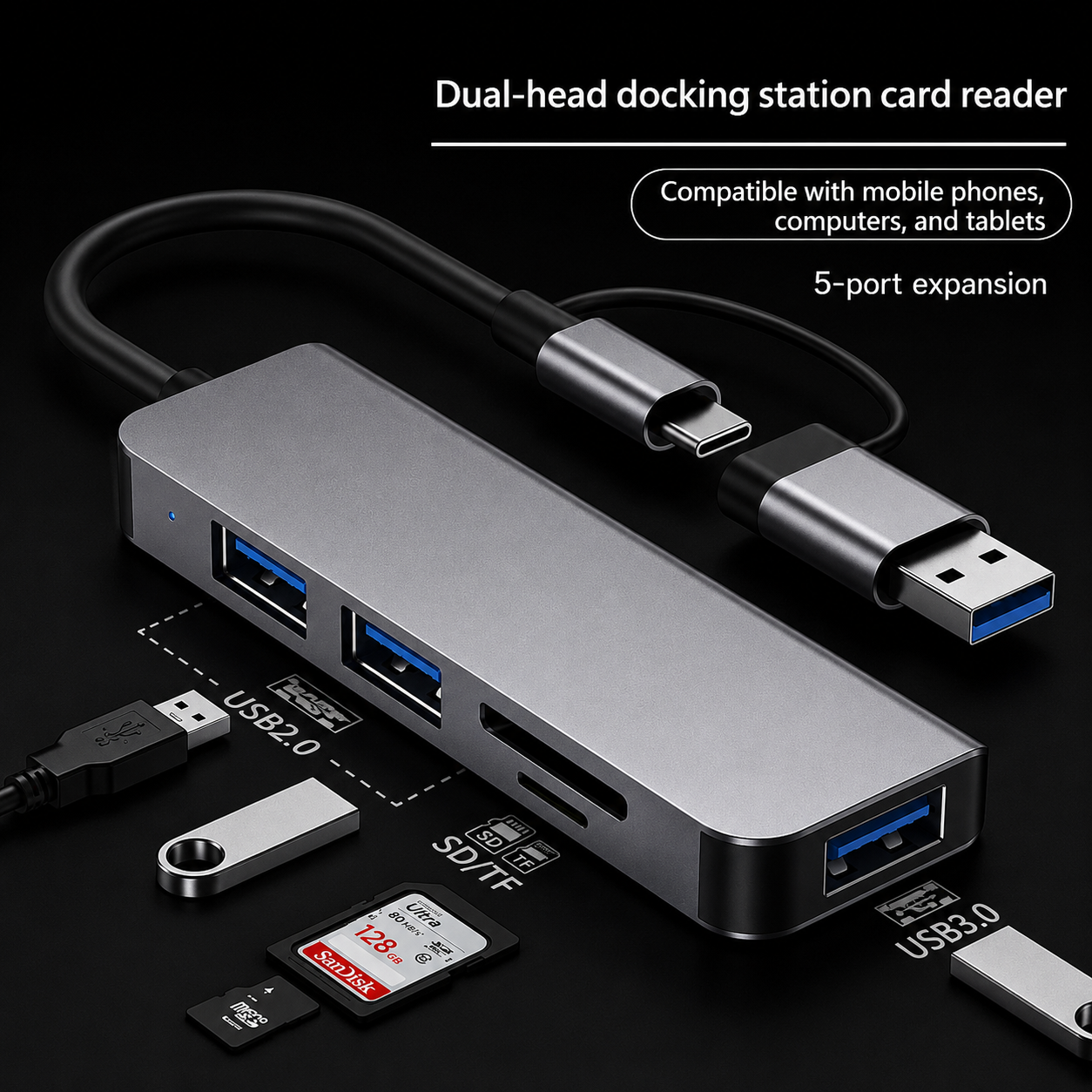 Zyntro 8-in-1 USB-C Laptop Docking Station
