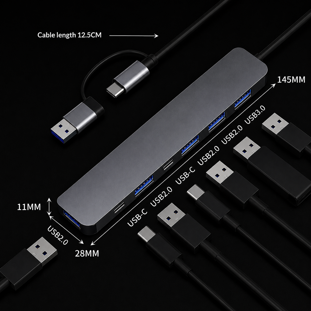 Zyntro 8-in-1 USB-C Laptop Docking Station