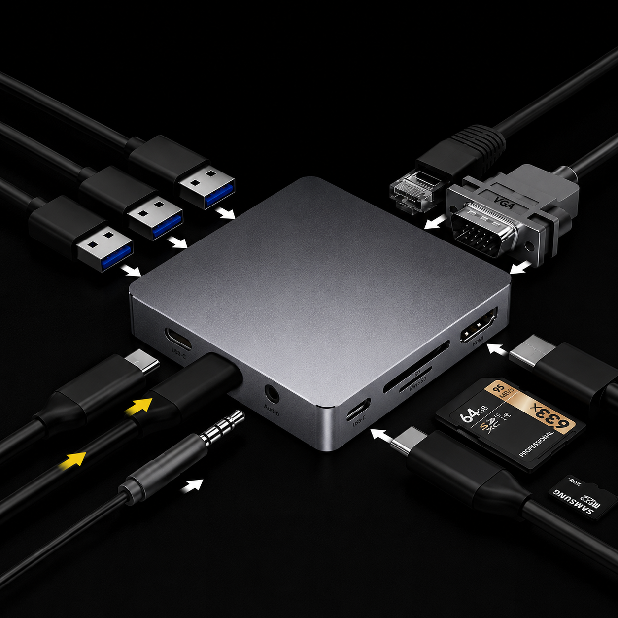 Zyntro 11-in-1 USB-C Docking Station with HDMI, VGA & Ethernet