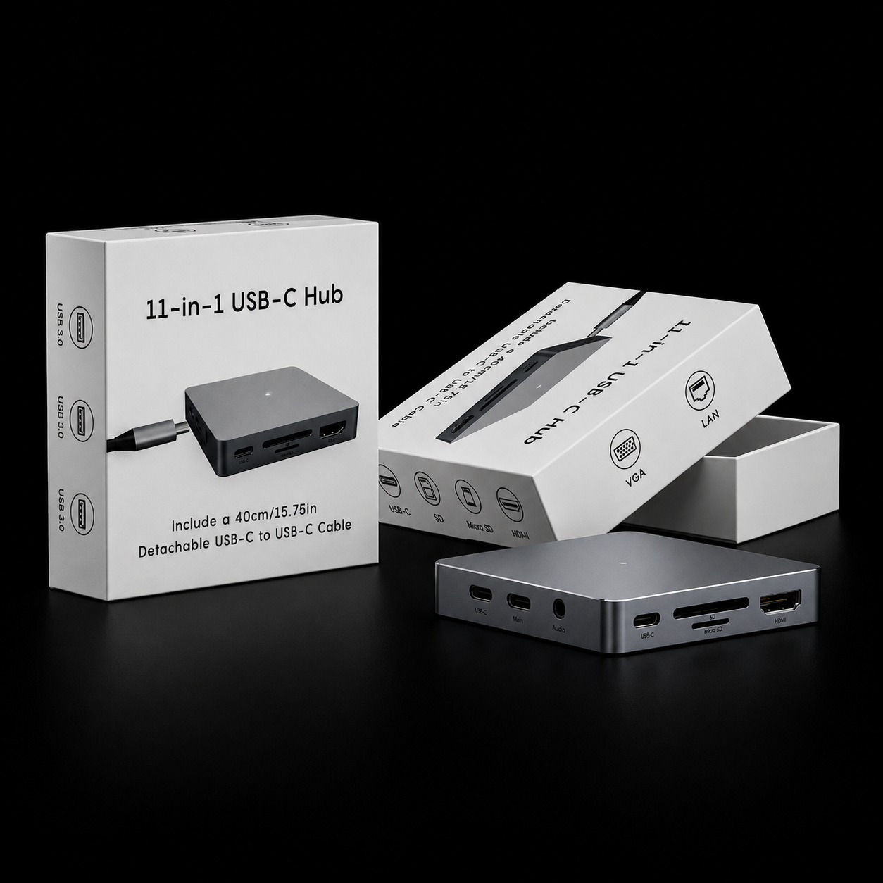 Zyntro 11-in-1 USB-C Docking Station with HDMI, VGA & Ethernet
