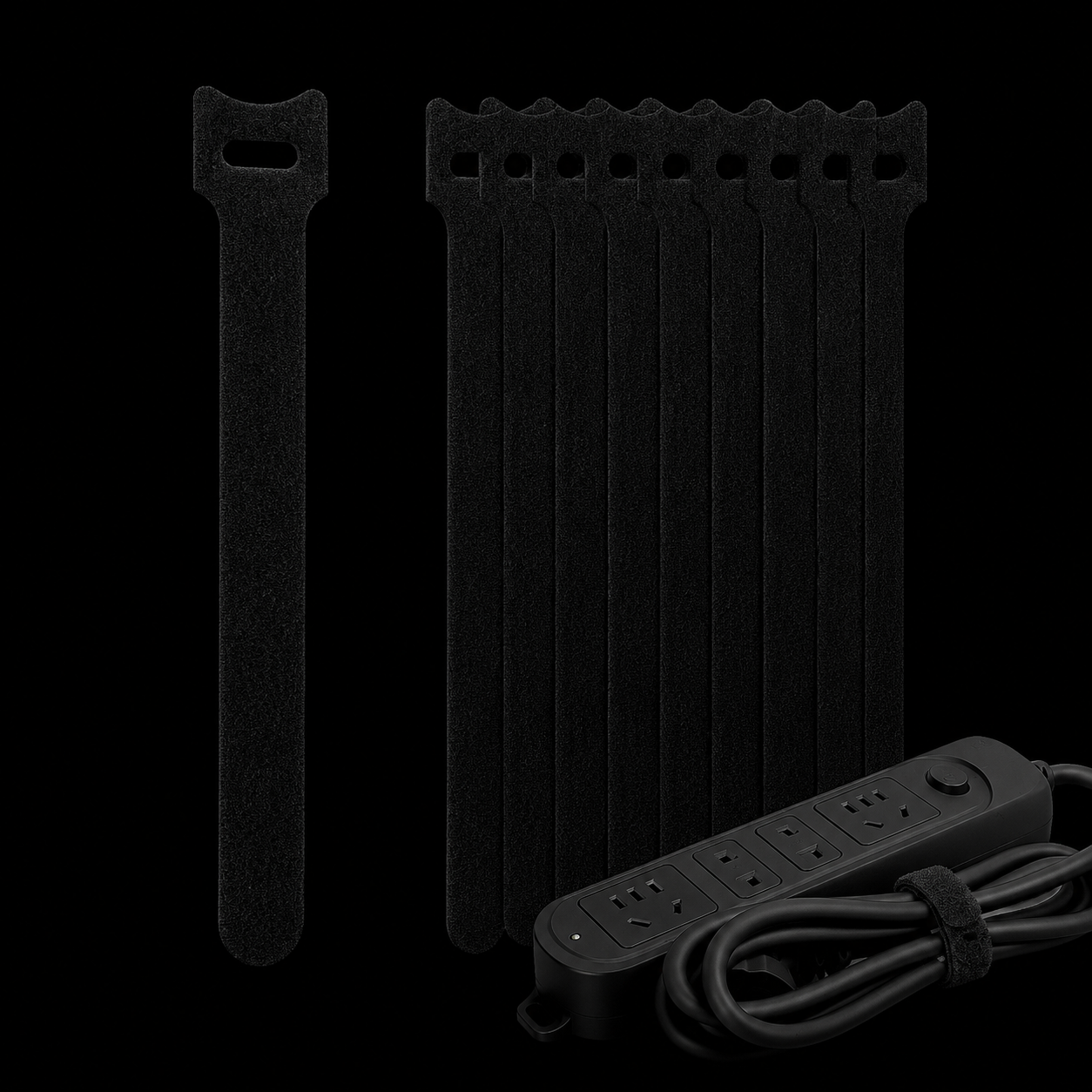 Zyntro Reusable Velcro Cable Ties (50-Pack)