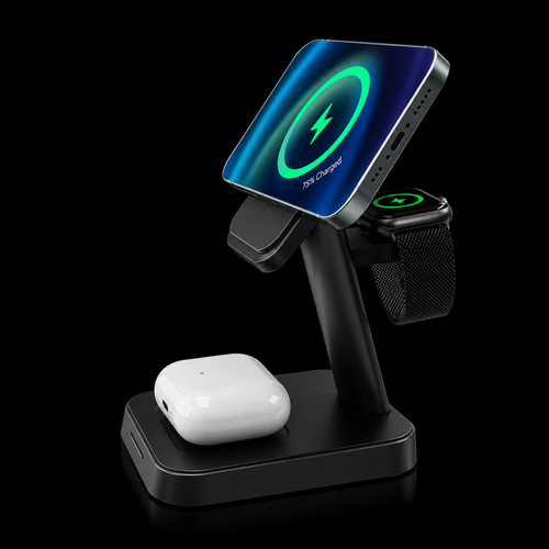 Zyntro 3-in-1 Magnetic Wireless Charging Station